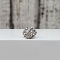 14K LAB GROWN DIAMOND Cluster Pendant
