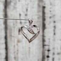 10K Diamond Heart Pendant