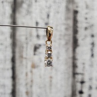 14K 3-Diamond Pendant 