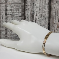 14K TriColor ID Anchor / Figaro Link Bracelet