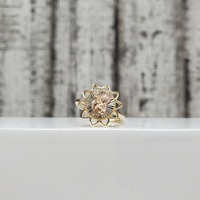 14K TriColor St. Jude / San Judas Religious Star Design Ring 