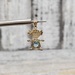 14K Little Girl Pendant w/ Light Blue Stone