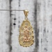 14K TriColor Virgin Mary Religious Pendant 