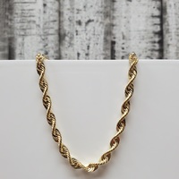 25" 10K Rope Chain Necklace