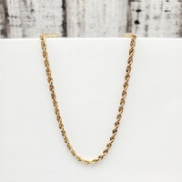18'' 10K Semi Solid Rope Chain Necklace