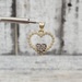14K CZ Double Heart Pendant