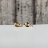 14K Diamond Earrings w/ Friction Backs