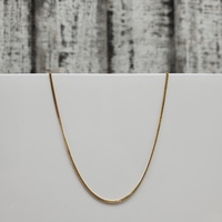 16.5" 18K Thin Curb Link Necklace