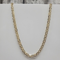 14K Diamond Cut Anchor Link Necklace