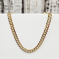 14K Diamond Cut Curb Link Necklace