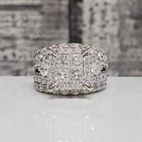 14K 3.65ctw Diamond Cluster Ring