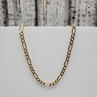 22.5" 10K Solid Figaro Link Necklace