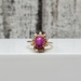 14K Synth Star Ruby + Diamond Ring
