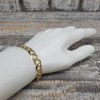 14K Solid Curb Link Bracelet