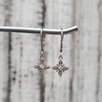 14K Diamond Dangle Butterfly Earrings