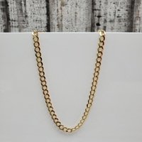 22" 14K Curb Link Necklace