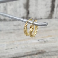18K Fancy Hoop Earrings