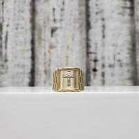 14K Crucifix Cross Jesus Religious Ring
