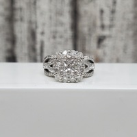 14K Diamond Cluster Ring