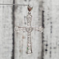 14kt Diamond Cross Religious Pendant
