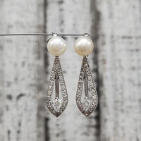 14K Diamond Dangle Earrings