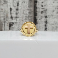 14K Cross Religious Ring