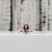 10K Diamond Halo Ring 