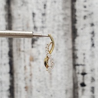 10K Small Twisty Diamond Pendant
