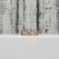 14K Diamond Fancy Design Band Ring