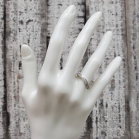 14K Curved Band Diamond Ring