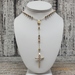 22" 14K TriColor Rosary / Rosario Religious Necklace 