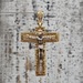 18K CZ Jesus Cross Crucifix Religious Pendant