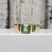 18K Emerald Band Ring 