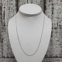 10K 17"/19" Thin Curb Link Necklace 