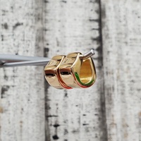 14K Fancy Large Hollow Hoop Earrings
