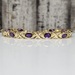 10K Oval Amethyst XOXO Design Bracelet