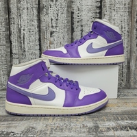Jordan 1 Mid Purple No Box Size 12W
