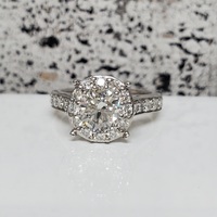 Platinum Halo Diamond Ring