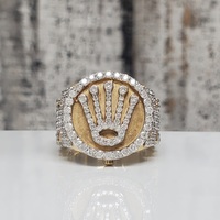 10K Crown Design Watch Style Diamond Ring