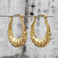 14K Shell Hoop Earrings