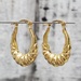 14K Shell Hoop Earrings