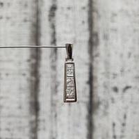 14K Diamond Rectangular Pendant