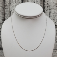 16" 14K Thin Rope Chain Necklace