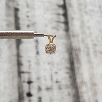 14K Diamond Solitaire Pendant