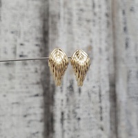 14K Wing Style Earrings w/ Friction Backs
