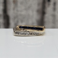 14K Colored Stone Diamond Ring