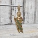 14K St. Jude / San Judas Green + White CZ Religious Pendant