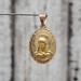 14K TriColor Virgin Mary / Guadalupe + Jesus Double Sided Religious Pendant