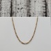 14K TriColor Diamond Cut Figaro Link Necklace