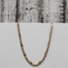 14K TriColor Diamond Cut Fancy Curb Link Necklace